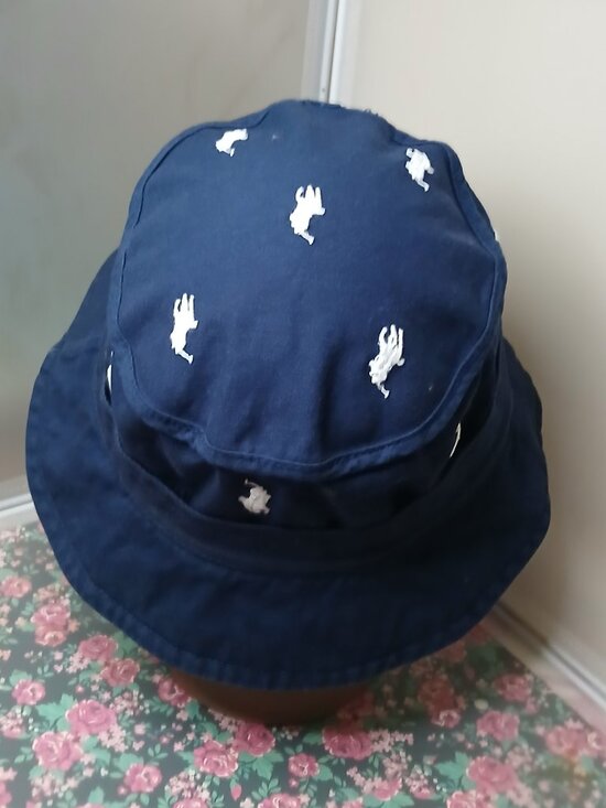 ?Polo Ralph Lauren Navy Blue All-Over Pony Graphic Bucket Hat main image 6